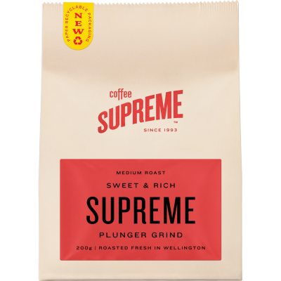 Coffee Supreme Supreme Plunger Grind Coffee 200g