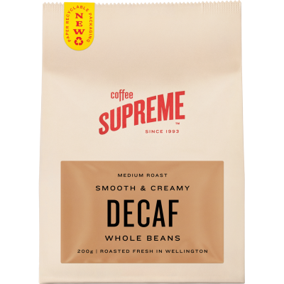 Coffee Supreme Decaf Whole Beans Coffee 200g