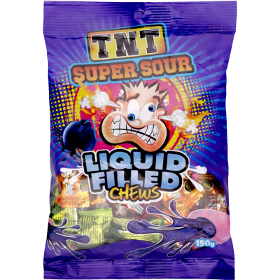 TNT Liquid Filled Super Sour Chews 150g