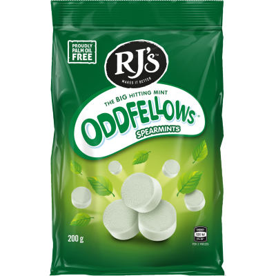RJ's Oddfellows Spearmints 200g