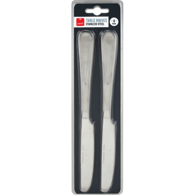 Pams Stainless Steel Table Knives 4pk