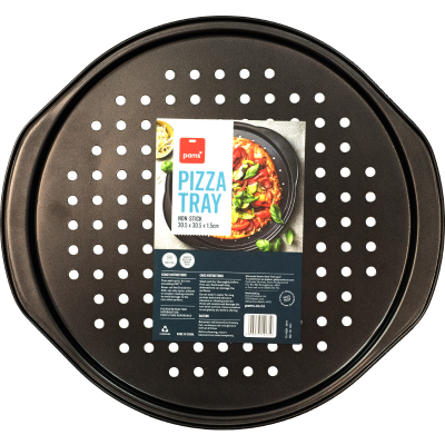 Pams Non Stick Pizza Tray 37 x 33cm 1pk