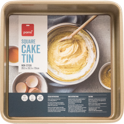 Pams Non Stick Square Cake Tin 1pk