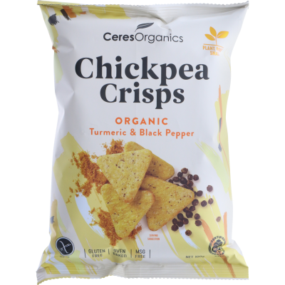 Ceres Organics Organic Turmeric & Black Pepper Chickpea Crisps 100g