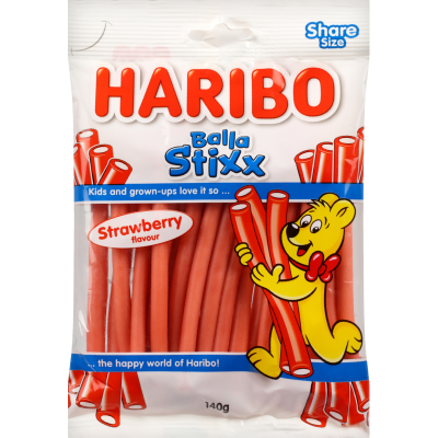 Haribo Strawberry Balla Stixx 140g – GoPotatoes