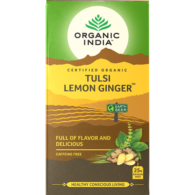 Organic India Tulsi Lemon Ginger Infusion Bags 25pk