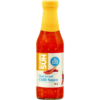 Golden Sun 50% Less Sugar Thai Sweet Chilli Sauce 280ml