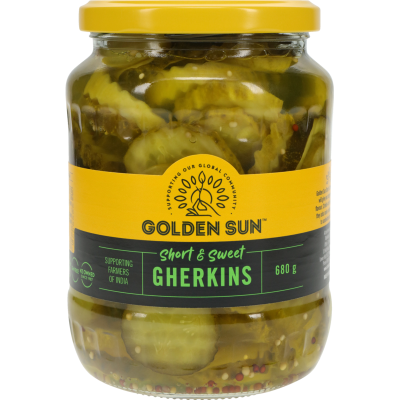 Golden Sun Short & Sweet Gherkins 680g