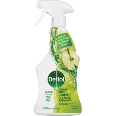 Dettol Healthy Clean Green Apple Multipurpose Cleaner Antibacterial Spray 500ml
