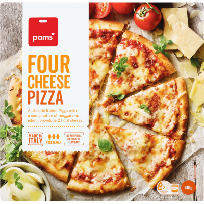 Pams Four Cheese Pizza 410g