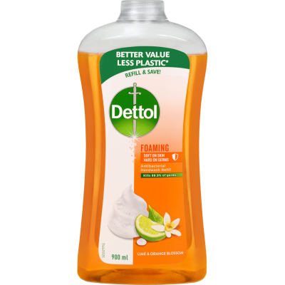 Dettol Foaming Lime & Orange Hand Wash Refill 900ml