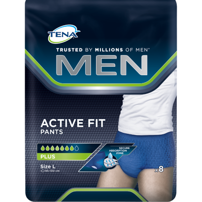 Tena Mens Large Active Fit Incontinence Pants 8pk