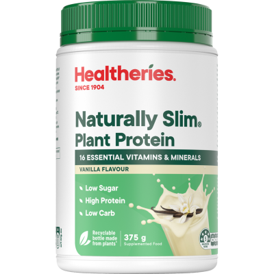 Healtheries Naturally Slim Plant Protein Vanilla Flavour Meal Replacement Drink 375g