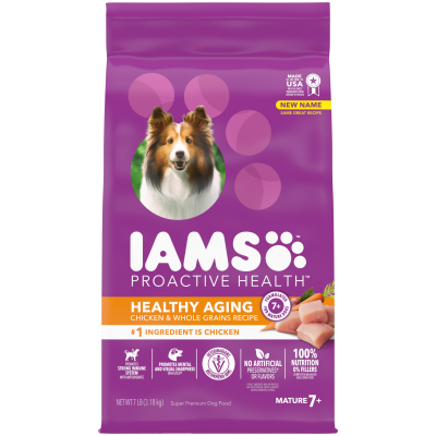 IAMS Proactive Health Senior Healthy Aging Adult Chicken Dry Dog Food 3.18kg