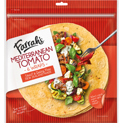 Farrah's Mediterranean Tomato Wraps 6pk