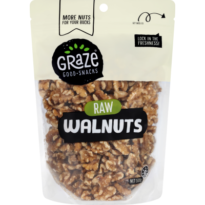 Graze Raw Walnuts 500g