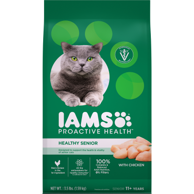 IAMS Proactive Health Healthy Senior Chicken Cat Food 1.59kg