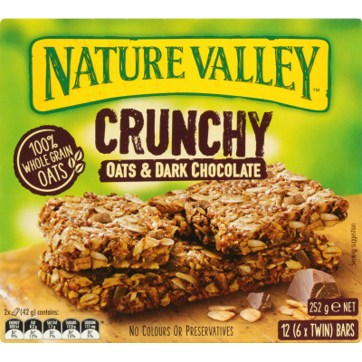 Nature Valley Crunchy Oats & Dark Chocolate Bars 6 x 42g