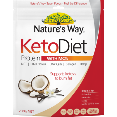 Nature's Way Keto Diet Protein With MCTs Super Food Powder 200g