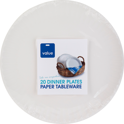 Pams Value Paper Dinner Plates 20pk