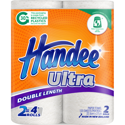 Handee Ultra Double Length 2 Ply Paper Towels 2 x 120 sheets