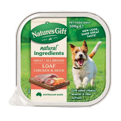 Nature's Gift Chicken & Duck Loaf Dog Food 100g