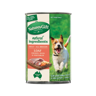 Nature's Gift Chicken Duck & Vegetables Loaf Dog Food 700g