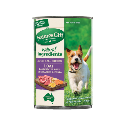 Nature's Gift Lamb Recipe With Vegetables & Pasta Loaf Dog Food 700g