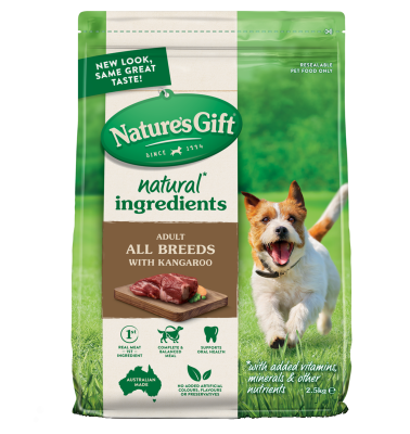 Nature's Gift Sustain Just Natural Kangaroo Dog Food 2.5kg