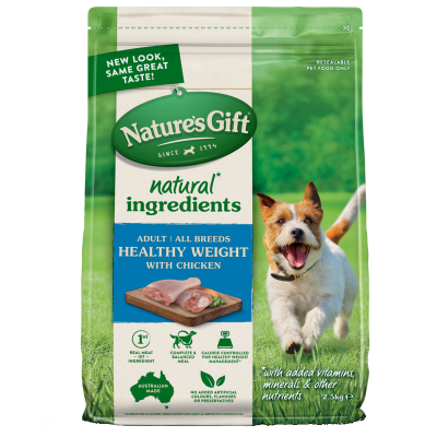 Nature's Gift Healthy Weight Chicken Dog Food 2.5kg