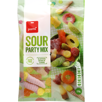 Pams Sour Party Mix 220g