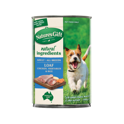 Nature's Gift Chicken & Vegetables With Rice Loaf Dog Food 700g