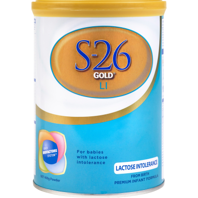 S-26 Gold LI Lactose Intolerance From Birth Premium Infant Formula 400g