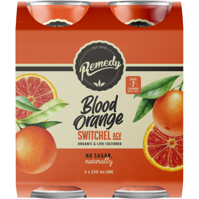 Remedy Blood Orange Organic Switchel 4 x 250ml