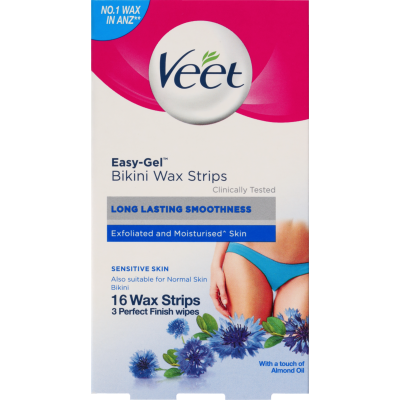 Veet Easy-Gel Bikini Sensitive Skin Wax Strips 16pk