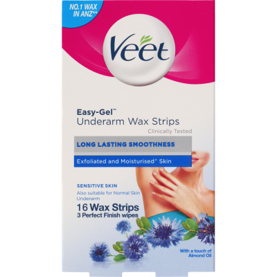 Veet Easy-Gel Underarm Sensitive Skin Wax Strips 16pk