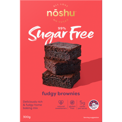 Noshu 99% Sugar Free Fudgy Brownies 300g