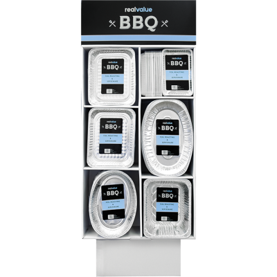 Real Value Foil BBQ Tray 145cm Assorted ea