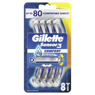 Gillette Sensor3 Comfort Disposable Razors 8pk