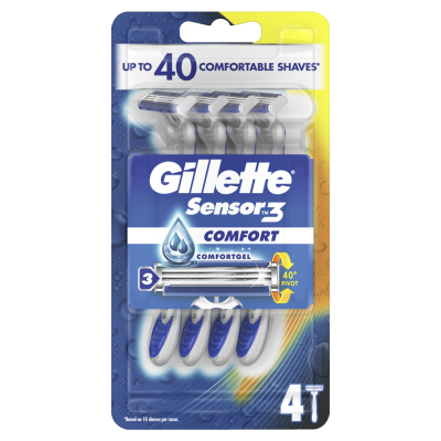 Gillette Sensor3 Comfort Disposable Razor 4ea