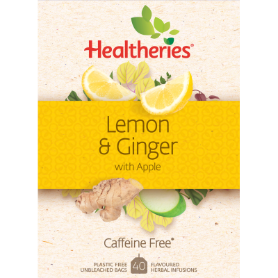 Healtheries Lemon & Ginger With Apple Tea Bags 40pk