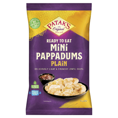 Patak's Ready To Eat Plain Mini Pappadums 75g