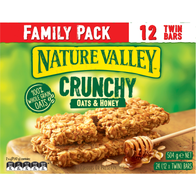 Nature Valley Crunchy Oats & Honey Bars 12 x 42g
