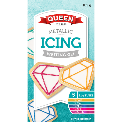 Queen Metallic Icing Writing Gel 105g