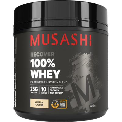 Musashi 100% Whey Vanilla Flavour Powder 330g