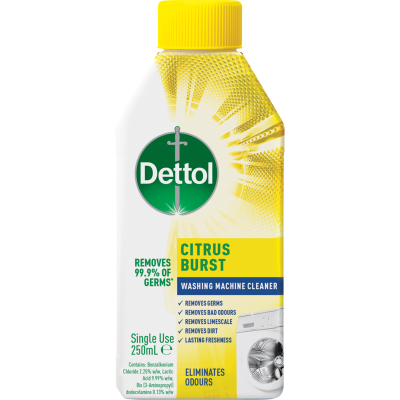 Dettol Citrus Burst Antibacterial Washing Machine Cleaner 250ml
