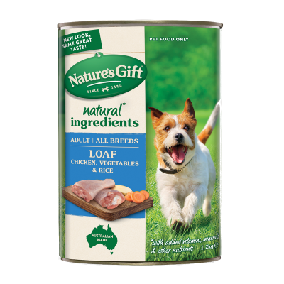 Nature's Gift Chicken Vegetables & Rice Loaf Dog Food 1.2kg