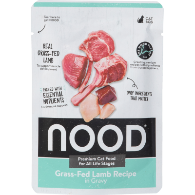 Nood Grass-Fed Lamb Recipe In Gravy Premium Cat Food 80g