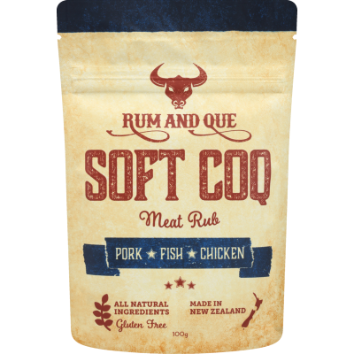 Rum and Que Soft Coq Meat Rub 100g