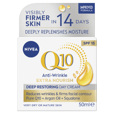 Nivea Q10 Anti-Wrinkle Extra Nourish Deep Restoring Day Cream SPF15 50ml